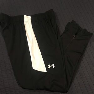 Under Armour Black & White joggers with Zipper Leg